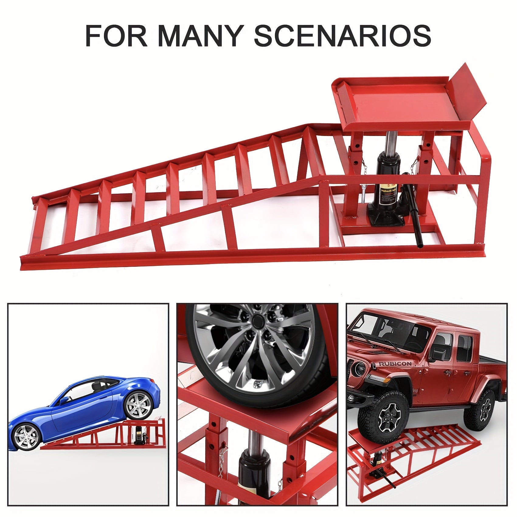 2 Pack Hydraulic Car Lift Ramps