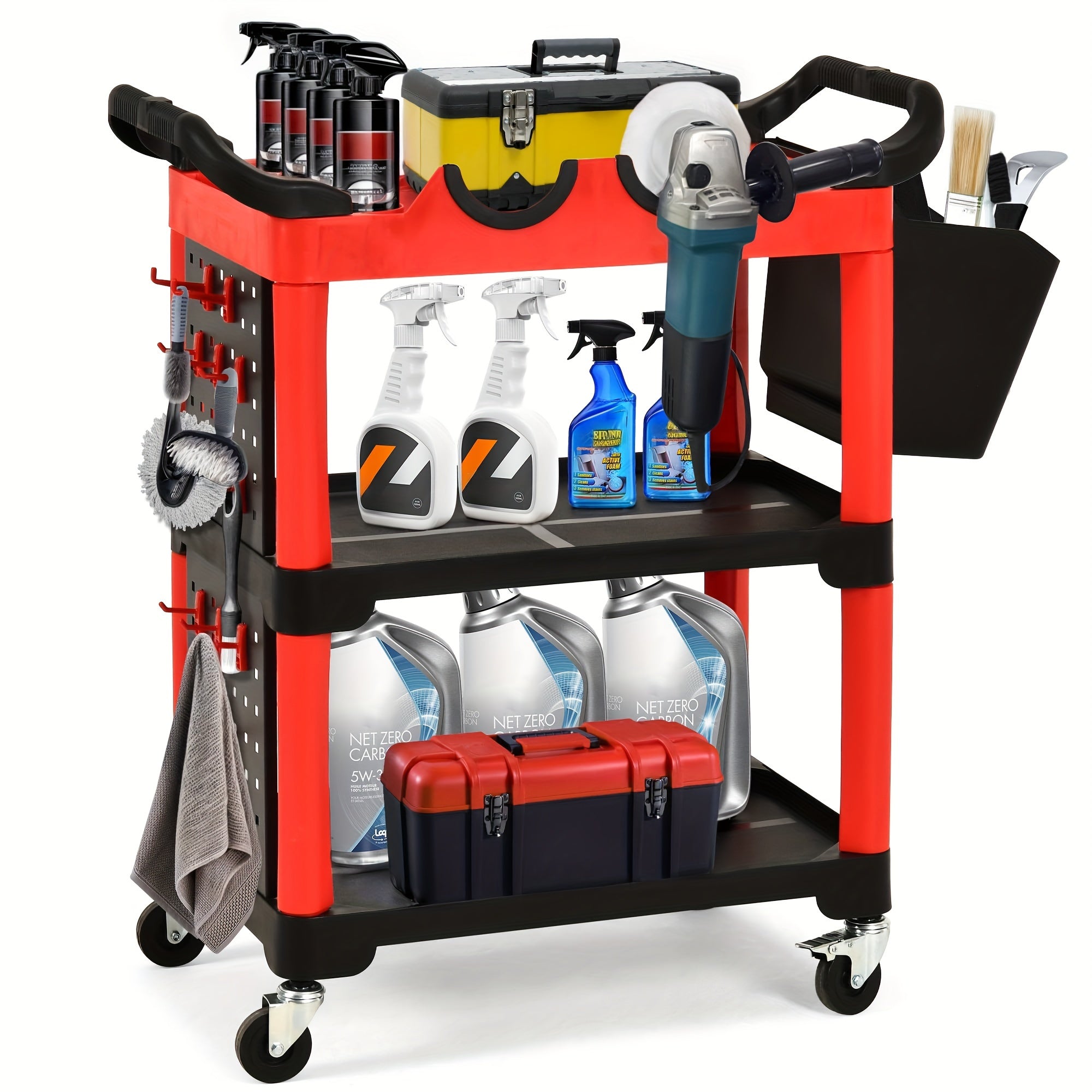 3-Tier Auto Detailing Cart