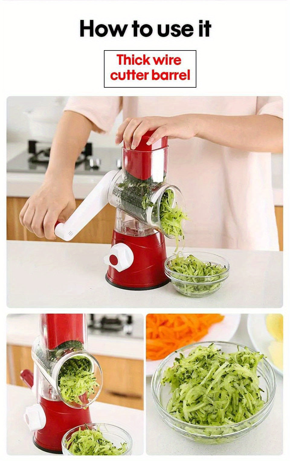 3-in-1 Round Vegetable Chopper