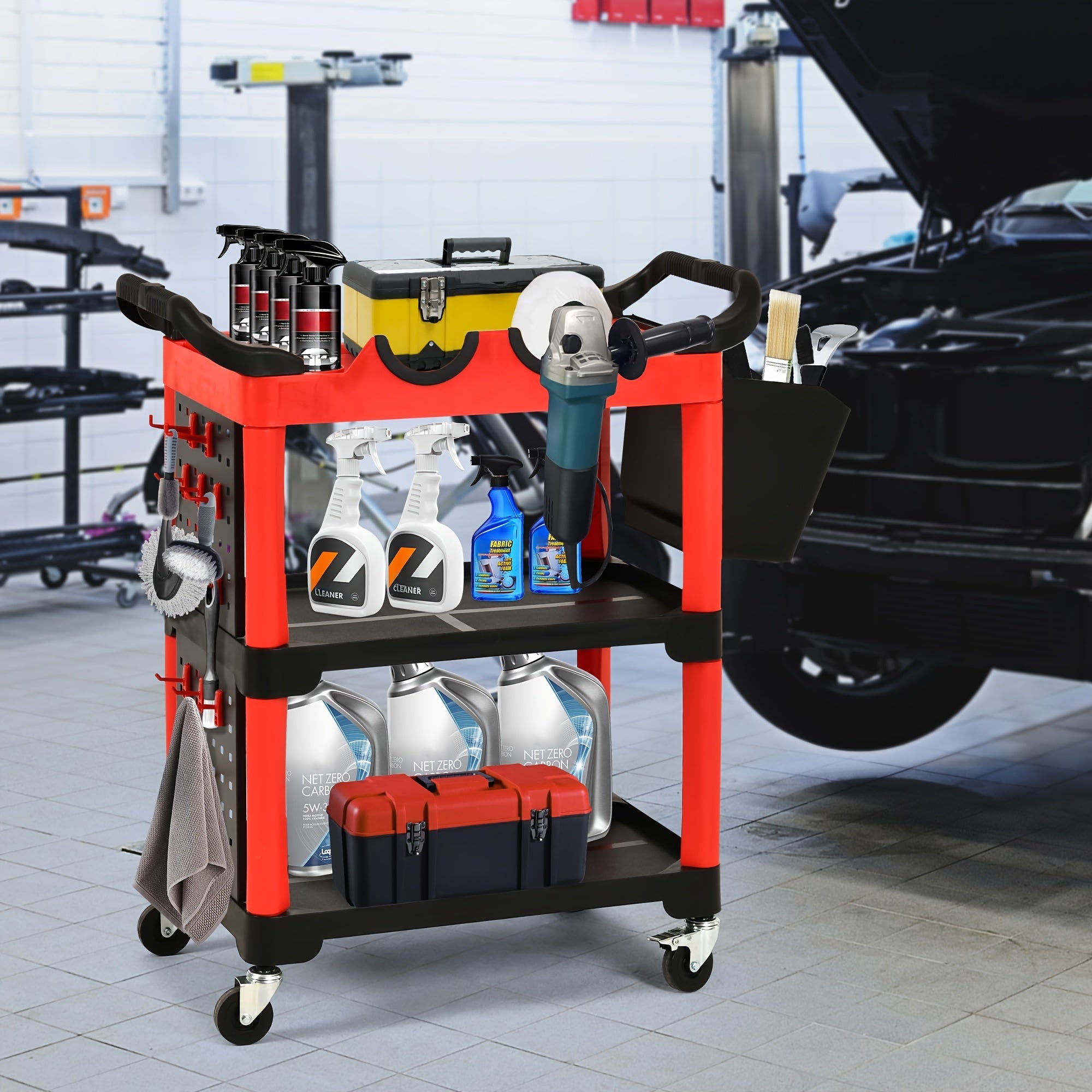 3-Tier Auto Detailing Cart