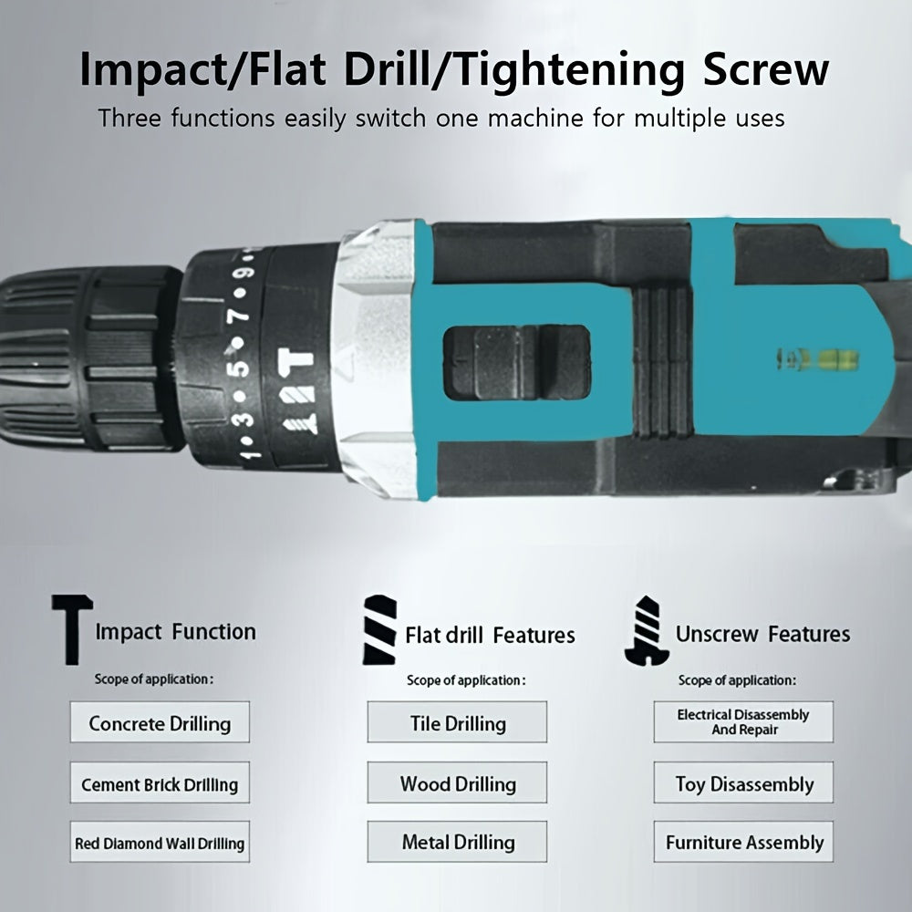 21V 1.5Ah Cordless Power Drill Set