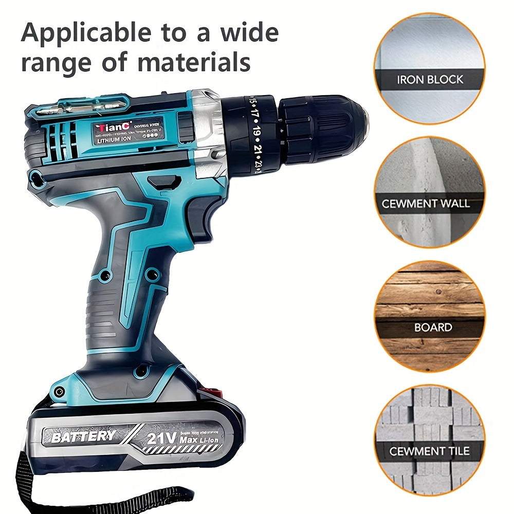 21V 1.5Ah Cordless Power Drill Set