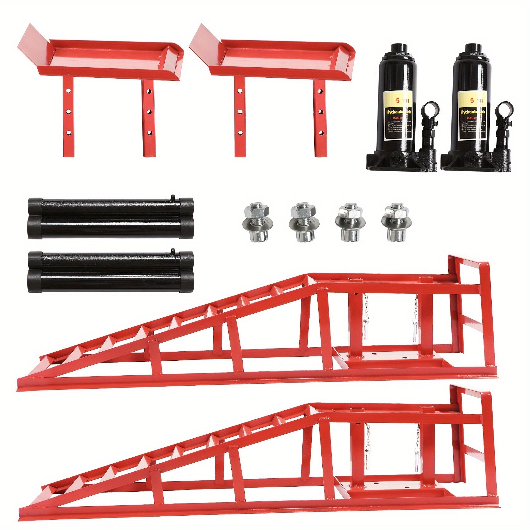 2 Pack Hydraulic Car Lift Ramps