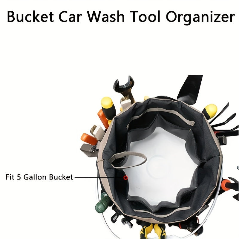 Bucket-style Car Wash Tool Organizer