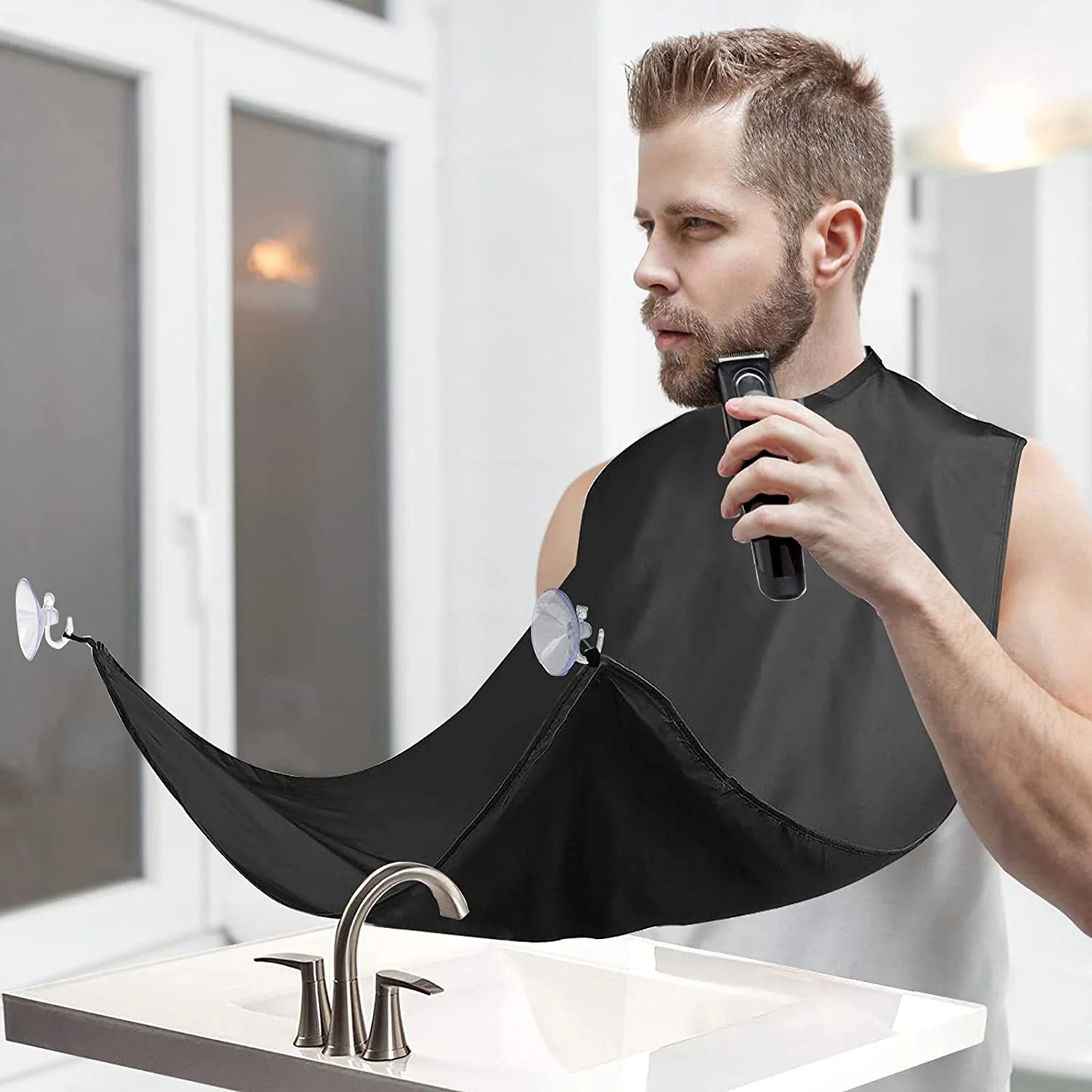 Waterproof Beard Bib With Strong Suction Cup