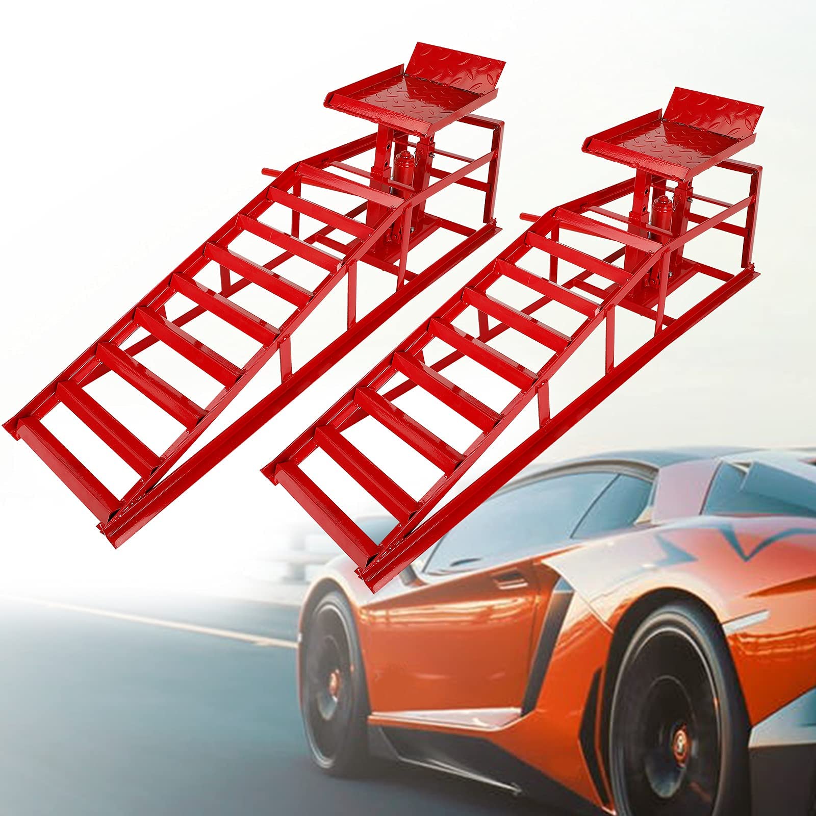 2 Pack Hydraulic Car Lift Ramps