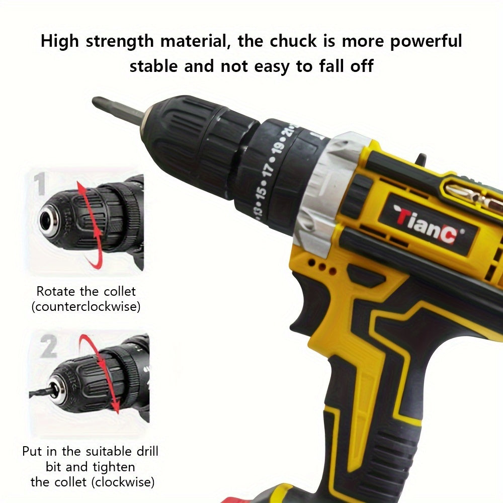 21V 1.5Ah Cordless Power Drill Set