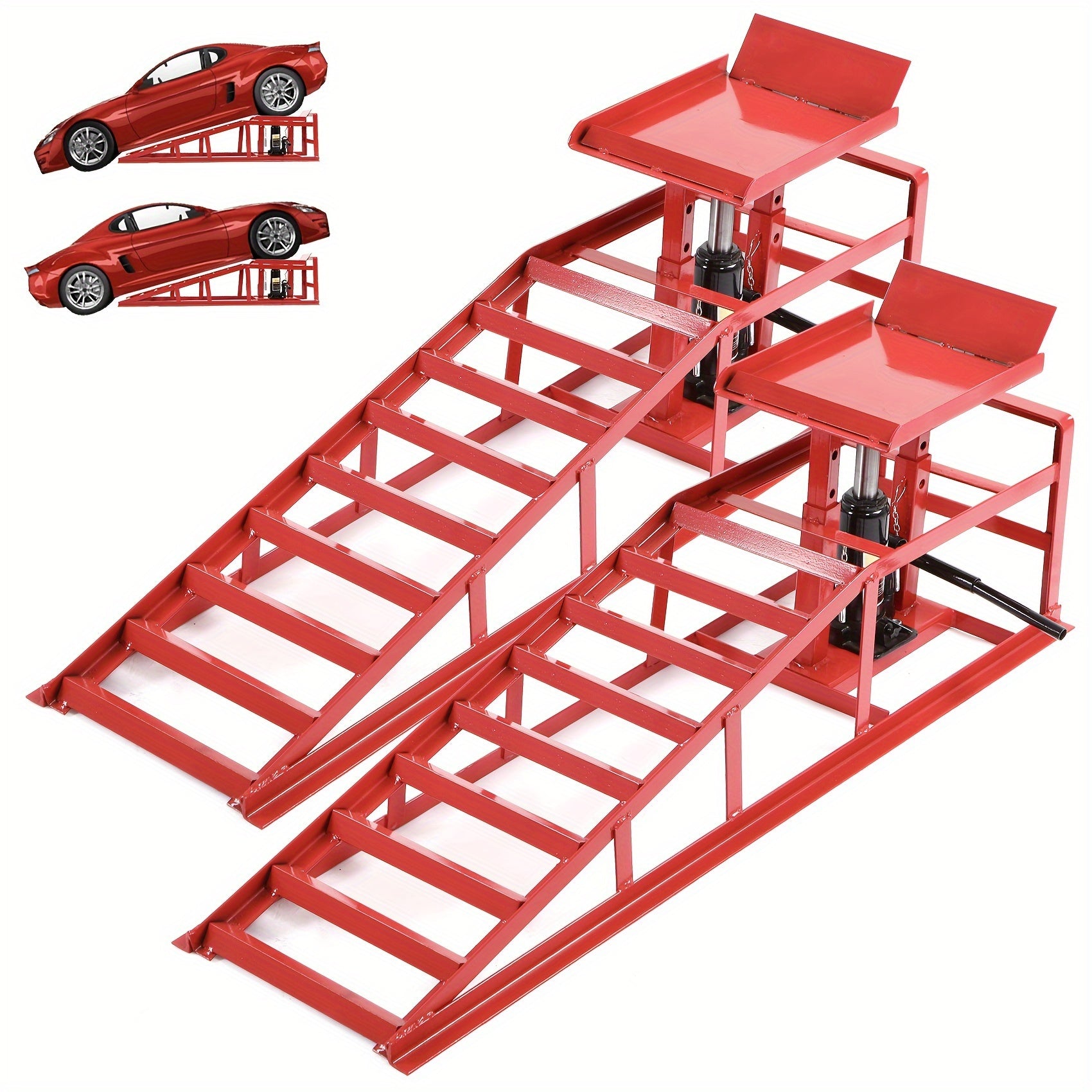 2 Pack Hydraulic Car Lift Ramps