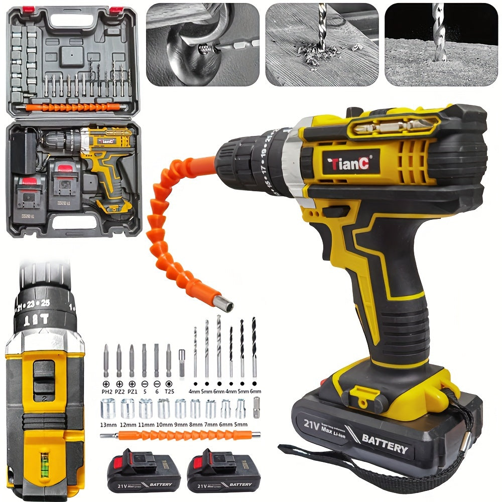 21V 1.5Ah Cordless Power Drill Set