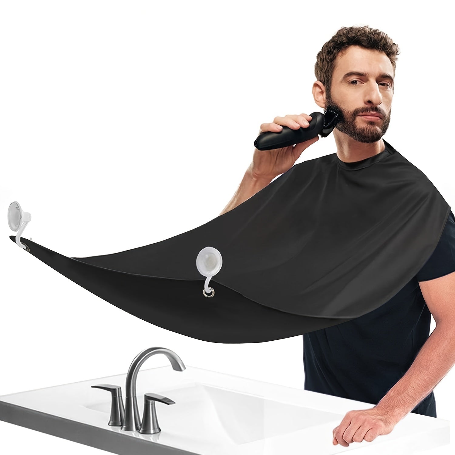 Waterproof Beard Bib With Strong Suction Cup